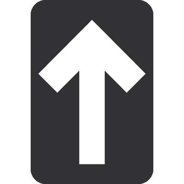 Adhesive Backed Floor Signs; Message Type: COVID-19; Graphic Type: Arrow; Message or Graphic: Message & Graphic; Legend: Arrow Graphic; Color: White; Black; Special Color Properties: No Special Properties; Material: Vinyl; Shape: Rectangle; Square; Height