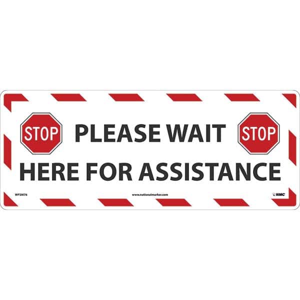 NMC - Adhesive Backed Floor Signs Message Type: COVID-19 Graphic Type: None - Industrial Tool & Supply