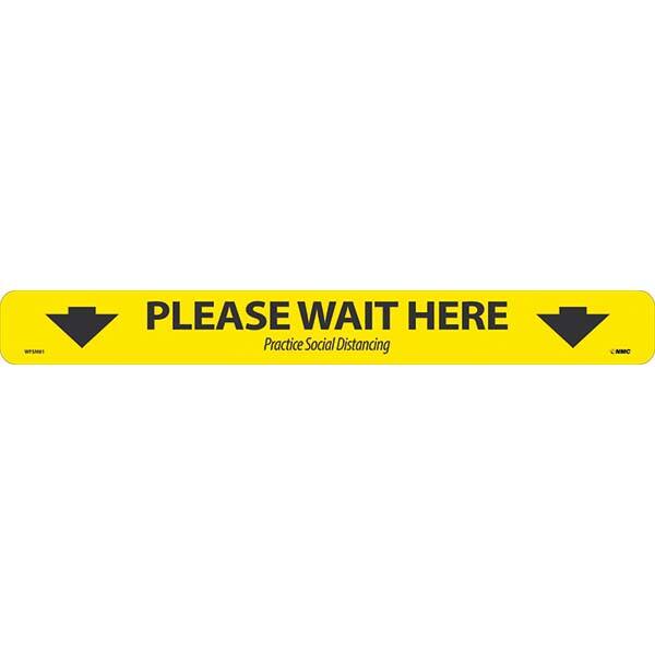 NMC - Adhesive Backed Floor Signs Message Type: COVID-19 Graphic Type: None - Industrial Tool & Supply