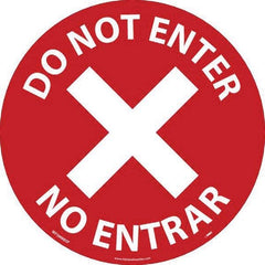 NMC - Adhesive Backed Floor Signs Message Type: COVID-19 Graphic Type: No Access; X Symbol - Industrial Tool & Supply