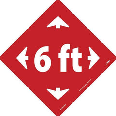 NMC - Adhesive Backed Floor Signs Message Type: COVID-19 Graphic Type: Arrows - Industrial Tool & Supply