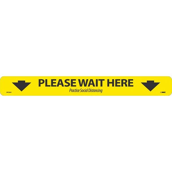 NMC - Adhesive Backed Floor Signs Message Type: COVID-19 Graphic Type: None - Industrial Tool & Supply