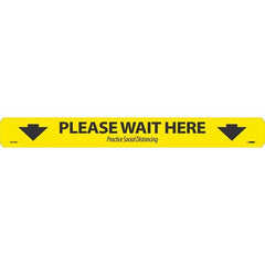 NMC - Adhesive Backed Floor Signs Message Type: COVID-19 Graphic Type: None - Industrial Tool & Supply