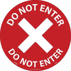 NMC - Adhesive Backed Floor Signs Message Type: COVID-19 Graphic Type: No Access; X Symbol - Industrial Tool & Supply