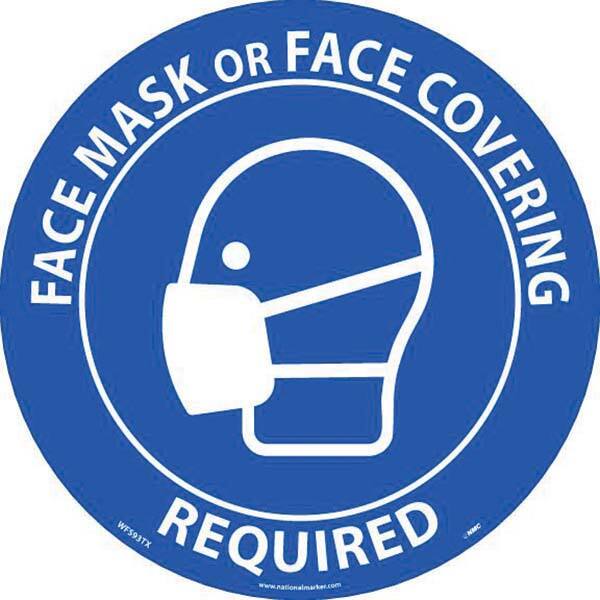 NMC - Adhesive Backed Floor Signs Message Type: COVID-19 Graphic Type: Wear Mask - Industrial Tool & Supply