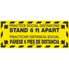 NMC - Adhesive Backed Floor Signs Message Type: COVID-19 Graphic Type: None - Industrial Tool & Supply