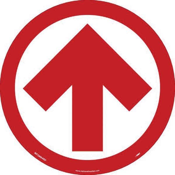 NMC - Adhesive Backed Floor Signs Message Type: COVID-19 Graphic Type: Arrow - Industrial Tool & Supply