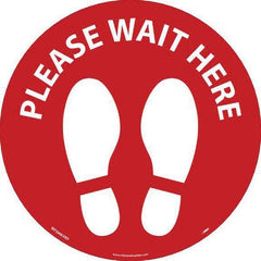 NMC - Adhesive Backed Floor Signs Message Type: COVID-19 Graphic Type: Shoeprints - Industrial Tool & Supply