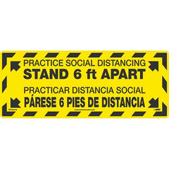 NMC - Adhesive Backed Floor Signs Message Type: COVID-19 Graphic Type: None - Industrial Tool & Supply