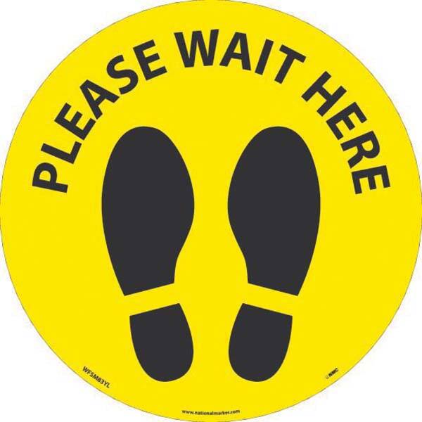 NMC - Adhesive Backed Floor Signs Message Type: COVID-19 Graphic Type: Shoeprints - Industrial Tool & Supply