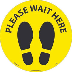 NMC - Adhesive Backed Floor Signs Message Type: COVID-19 Graphic Type: Shoeprints - Industrial Tool & Supply
