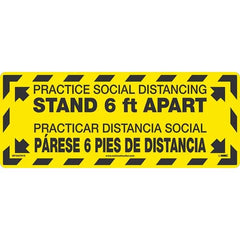 NMC - Adhesive Backed Floor Signs Message Type: COVID-19 Graphic Type: None - Industrial Tool & Supply