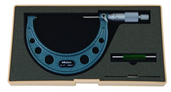 3 - 4'' Measuring Range - .0001 Graduation - Ratchet Thimble - Carbide Face - Outside Micrometer - Industrial Tool & Supply