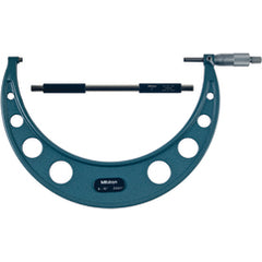 9″-10″ Measuring Range-0.0001″ Graduation - Ratchet Thimble - Carbide Face - Outside Micrometer - Industrial Tool & Supply