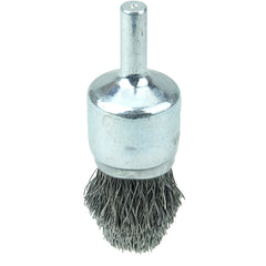 3/4″ Controlled Flare Crimped Wire End Brush, .0104″ Steel Fill - Industrial Tool & Supply