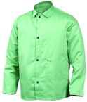 2X-Large - Green Flame Retardant 9 oz Cotton Jackets -- Jackets are 30" long - Industrial Tool & Supply