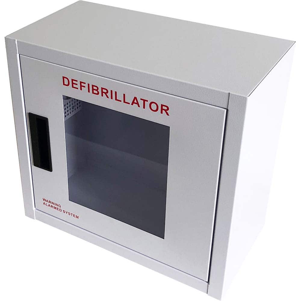 Made in USA - Defibrillator (AED) Accessories; Type: AED Cabinet ; Compatible AED: Any Brand of AED ; Material: Stainless Steel ; Mount: Wall Mount ; Width (Inch): 13-1/2 - Exact Industrial Supply