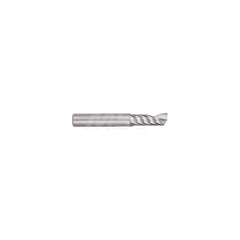 Square End Mill: 12mm LOC, 3mm Shank Dia, 39mm OAL, 1 Flute, Solid Carbide Single End, Uncoated, Spiral Flute, 30 ° Helix, Centercutting, RH Cut, RH Flute, Series 6793