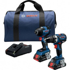 Bosch - Cordless Tool Combination Kits Voltage: 18 Tools: Impact Driver; Drill/Driver - Industrial Tool & Supply