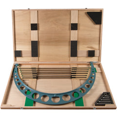 30″-36″ Measuring Range-0.001″ Graduation - Ratchet Thimble - Carbide Face - Interchangeable Anvil Micrometer - Industrial Tool & Supply