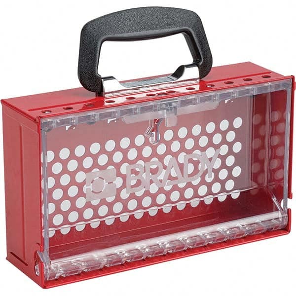 Brady - Group Lockout Boxes Portable or Wall Mount: Portable & Wall Mount Maximum Number of Padlocks: 12 - Industrial Tool & Supply