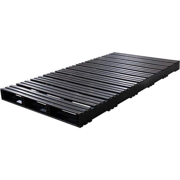 Custom Built Plastic Pallets - 39" Long x 74" & Wide x 4-1/2" High Plastic Pallet - 1,500 Lb Static Capacity, 500 Lb Dynamic Capacity, Black - Industrial Tool & Supply