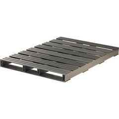 Custom Built Plastic Pallets - 60" Long x 42" & Wide x 4-1/2" High Plastic Pallet - 3,000 Lb Static Capacity, 750 Lb Dynamic Capacity, Black - Industrial Tool & Supply
