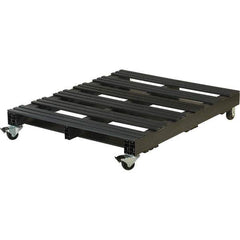 Custom Built Plastic Pallets - 48" Long x 40" & Wide x 9" High Plastic Pallet - 1,500 Lb Static Capacity, 750 Lb Dynamic Capacity, Black - Industrial Tool & Supply
