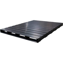Custom Built Plastic Pallets - 60" Long x 80" & Wide x 4-1/2" High Plastic Pallet - 1,500 Lb Static Capacity, 500 Lb Dynamic Capacity, Black - Industrial Tool & Supply