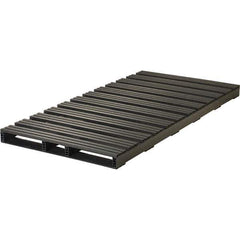 Custom Built Plastic Pallets - 96" Long x 48" & Wide x 5" High Plastic Pallet - 6,000 Lb Static Capacity, 1,500 Lb Dynamic Capacity, Black - Industrial Tool & Supply