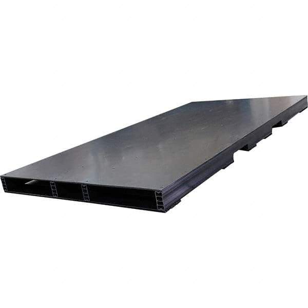 Custom Built Plastic Pallets - 96" Long x 48" & Wide x 4.4" High Plastic Pallet - 1,500 Lb Static Capacity, 500 Lb Dynamic Capacity, Black - Industrial Tool & Supply