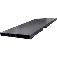 Custom Built Plastic Pallets - 96" Long x 48" & Wide x 4.4" High Plastic Pallet - 1,500 Lb Static Capacity, 500 Lb Dynamic Capacity, Black - Industrial Tool & Supply
