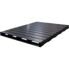Custom Built Plastic Pallets - 54" Long x 74" & Wide x 4-1/2" High Plastic Pallet - 1,500 Lb Static Capacity, 500 Lb Dynamic Capacity, Black - Industrial Tool & Supply