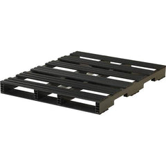 Custom Built Plastic Pallets - 48" Long x 40" & Wide x 4-1/2" High Plastic Pallet - 3,000 Lb Static Capacity, 750 Lb Dynamic Capacity, Black - Industrial Tool & Supply