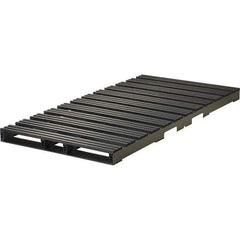 Custom Built Plastic Pallets - 96" Long x 48" & Wide x 5" High Plastic Pallet - 6,000 Lb Static Capacity, 1,500 Lb Dynamic Capacity, Black - Industrial Tool & Supply