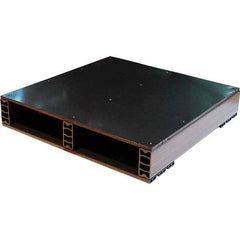 Custom Built Plastic Pallets - 24" Long x 24" & Wide x 4.4" High Plastic Pallet - 1,500 Lb Static Capacity, 500 Lb Dynamic Capacity, Black - Industrial Tool & Supply