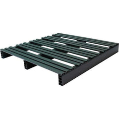 Custom Built Plastic Pallets - 36" Long x 36" & Wide x 4" High Plastic Pallet - 1,000 Lb Static Capacity, 250 Lb Dynamic Capacity, Black - Industrial Tool & Supply