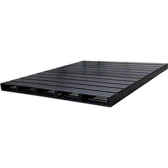 Custom Built Plastic Pallets - 72" Long x 83" & Wide x 4-1/2" High Plastic Pallet - 1,500 Lb Static Capacity, 500 Lb Dynamic Capacity, Black - Industrial Tool & Supply
