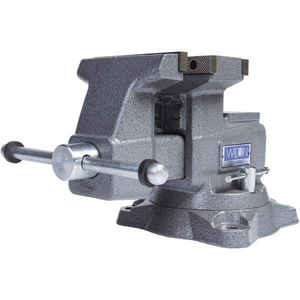 Wilton - Bench & Pipe Combination Vises Jaw Width (Inch): 5-1/2 Jaw Opening Capacity (Inch): 6-3/4 (Regular); 10-3/4 (Reversed) - Industrial Tool & Supply