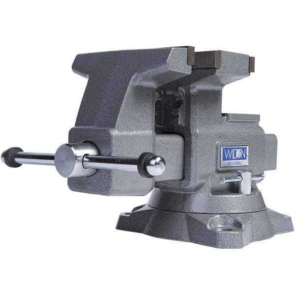 Wilton - Bench & Pipe Combination Vises Jaw Width (Inch): 6-1/2 Jaw Opening Capacity (Inch): 7-1/4 (Regular); 12-3/4 (Reversed) - Industrial Tool & Supply