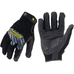 ironCLAD - Size S (7), ANSI Cut Lvl A2, Abrasion Lvl 3, Cut Resistant Gloves - 8.5" Long, Uncoated, Unlined, Hook & Loop Cuff, Black, Paired - Industrial Tool & Supply
