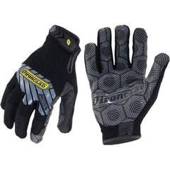 ironCLAD - Size L (9), ANSI Cut Lvl A1, Abrasion Lvl 5, Silicone Coated Cut Resistant Gloves - 9" Long, Uncoated, Unlined, Hook & Loop Cuff, Black, Paired - Industrial Tool & Supply