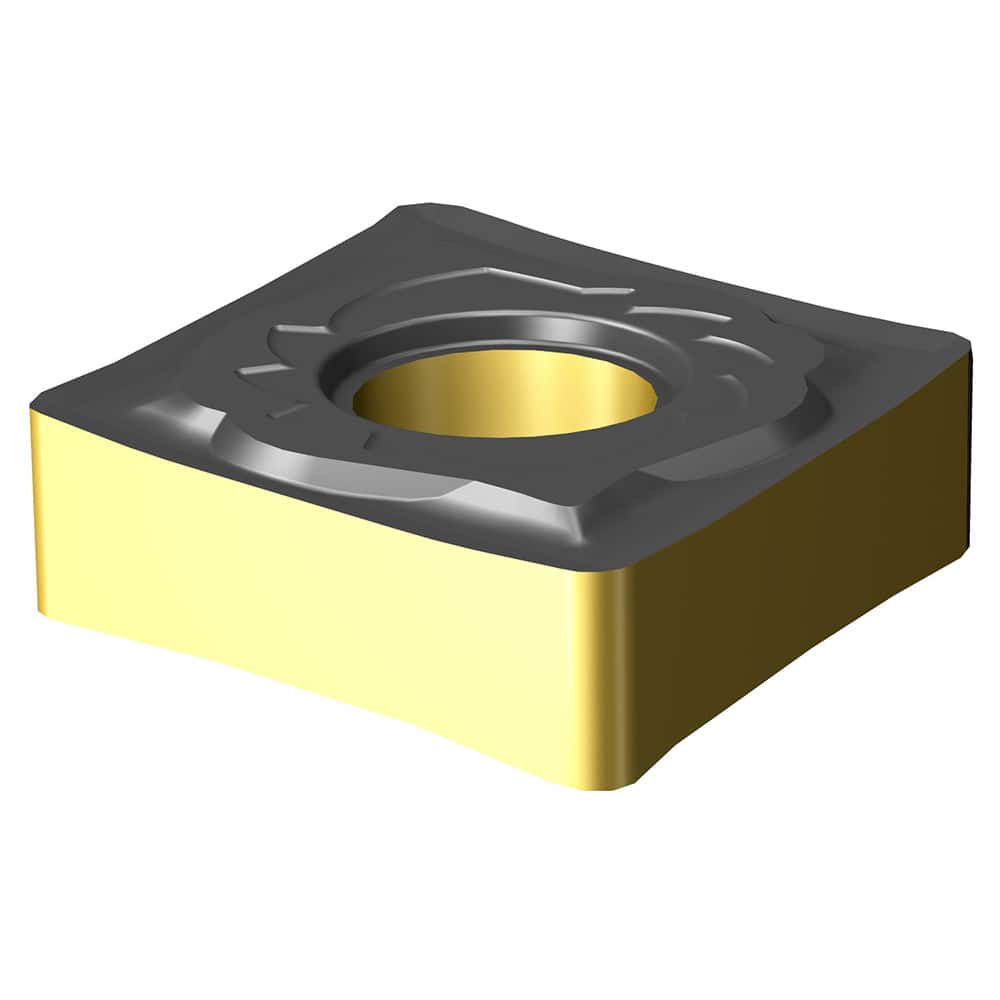 Turning Insert:  CNGG 12 04 04-SGF S205,  Solid Carbide TiCN, Al2O3 & TiN Finish,  Neutral,  0.0156″ Corner Radius,  N/A Diamond 80 ™,  Series  T-Max P