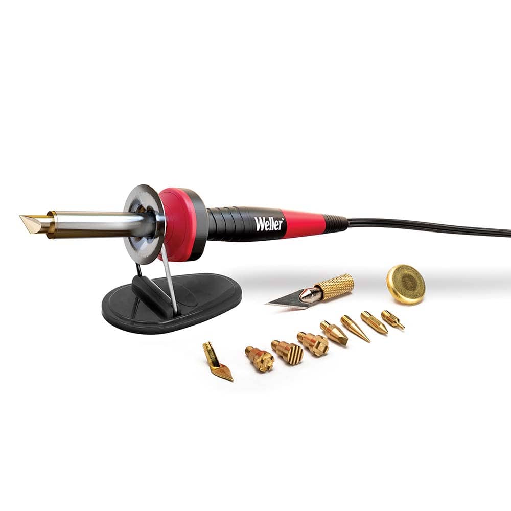 Soldering Iron & Torch Kits; Type: Soldering Iron Kit; Contents: Conical Tip 0.8mm (WLTC08IR60); 6 PC Solder Aid Kit; Soldering Iron Storage Case; Iron Stand; Weller Xcelite 4.75″ Tweezers; 60W Soldering Iron; Soldering Accessory Kit; Weller Xcelite Wire