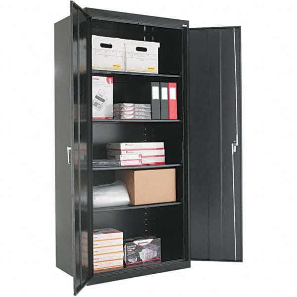 ALERA - 4 Shelf Locking Storage Cabinet - Industrial Tool & Supply
