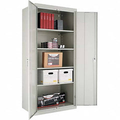 ALERA - 4 Shelf Locking Storage Cabinet - Industrial Tool & Supply
