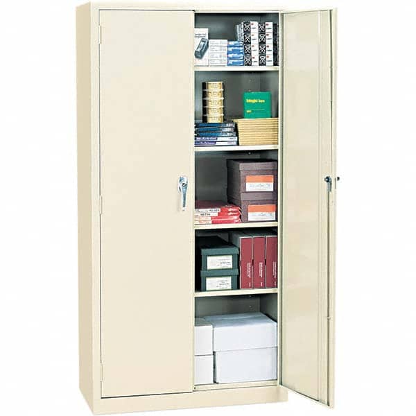 ALERA - 4 Shelf Locking Storage Cabinet - Industrial Tool & Supply