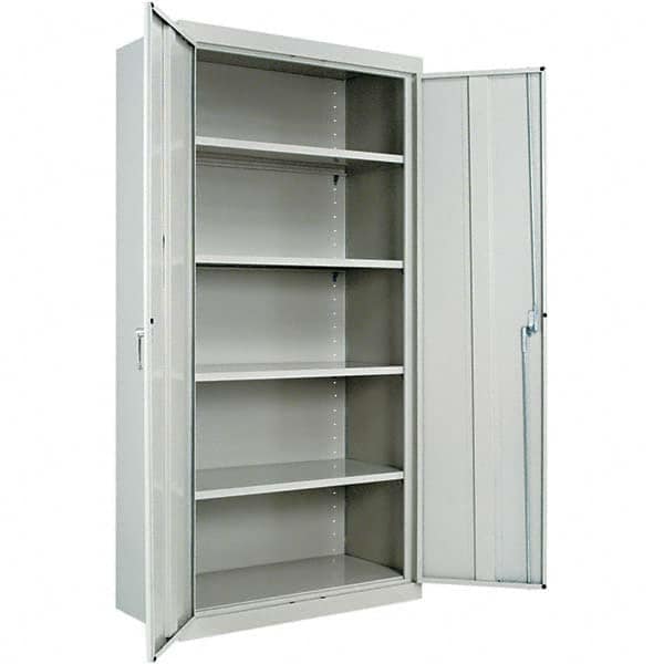 ALERA - 4 Shelf Locking Storage Cabinet - Industrial Tool & Supply