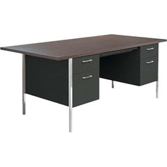 ALERA - Office Desks Type: Double Pedestal Desk Center Draw: Yes - Industrial Tool & Supply