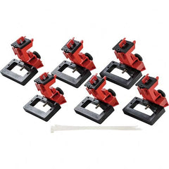 Brady - Pack of 6 Universal Circuit Breaker Lockouts - Industrial Tool & Supply
